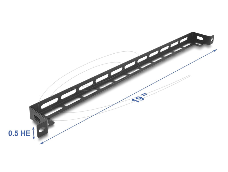 Delock 19? 0,5 He Panel L-form 50MM With Brida Cables Fijación Black