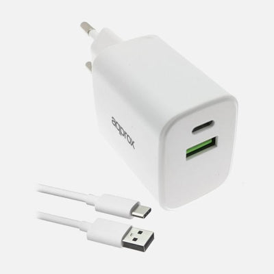 Approx Wall Charger APPUSBWALL35W 1x USB-C Pd 1x USB-A 35W USB Cable -a a USB-C Included — image 1