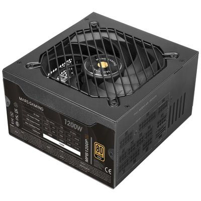 Mars Gaming Power Supply Modular 1200W MPB1200PSI ATX 3.1 80 Plus Gold Pfc Activo Black — image 1