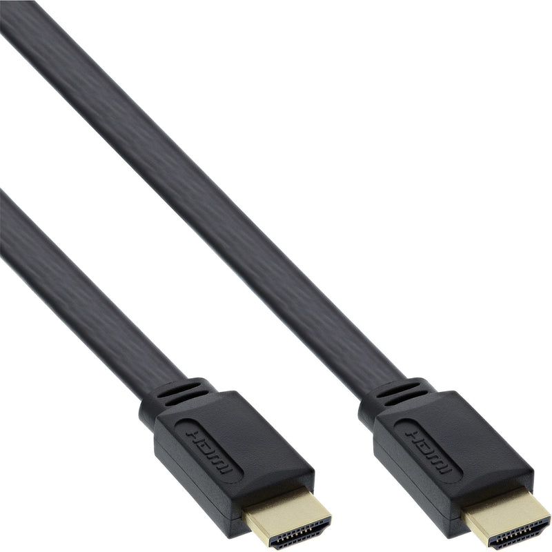 Inline Cable Flat HDMI Cable With Ethernet Black 1,5M
