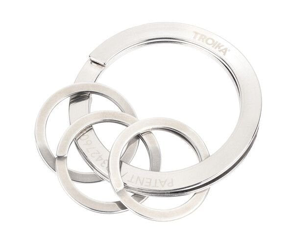 Troika Keyring Nail Guard Anilla Silver Steel Inoxidable