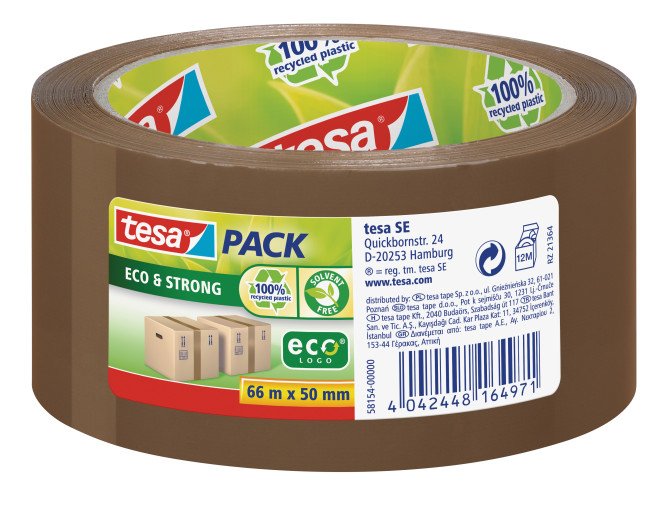 Tesapack Eco & Strong 66M 50MM Brown (impreso)