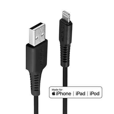 Lindy USB Cable a Lightning Black 3M — image 1