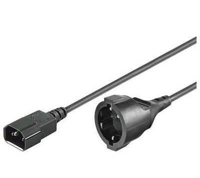 Microconnect PE130100 Cable Transmisión Black 1M C14 Acoplador — image 1