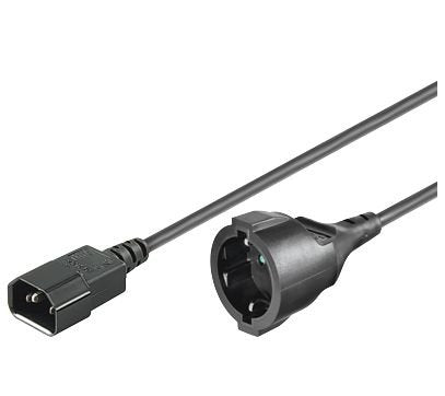 Microconnect PE130150 Cable Transmisión Black 1,5M C14 Acoplador