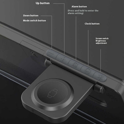 Magnetic Charging Digital Clock Folding Five-in-one Wireless Charger