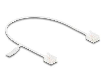 Delock RJ45 Network Cable CAT.6 UTP Ultra Slim 0,3M White With Kurzen Machon — image 1