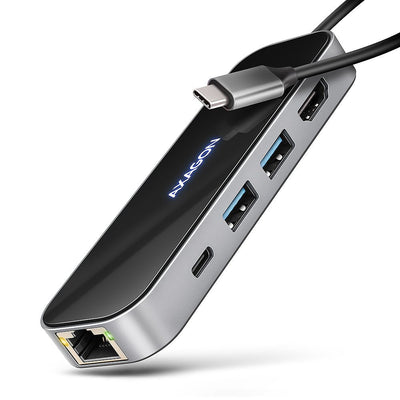 Hub HMC-6GLN Wieloportowy USB 6IN1, 5Gbps, 2x USB-A, 1x Usb-c, Glan, HDMI 4K/60HZ, Pd 100W, 20CM USB-C Cable — image 1