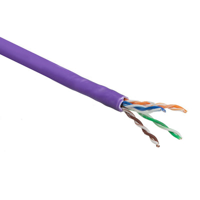 CAT.6 U UTP Solid Installation Cable Without Pair Splitter, Lszh, Cpr Euroclass Dca, 24AWG, Violet 305 Meter — image 1