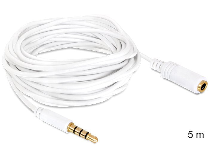 Delock Cable Audio Stereo Jack 3.5MM Male / Female Iphone 4 Pin 5M