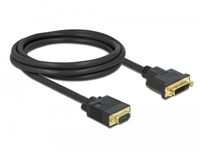 Delock Cable DVI 24 + 5 Female a VGA Male 2M