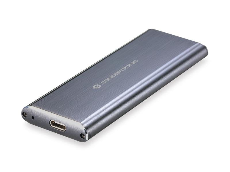 Conceptronic External Enclosure SSD M.2 USB 3.1 Aluminium Type-c *no Supports SSD PCIE NVMe M.2