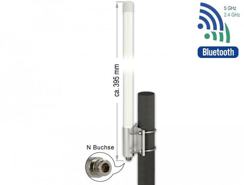 Delock WLAN Double Band AC / Ax / a / B / G / N Antenna N 6.2 - 8.0 dBi 39.5CM — image 1