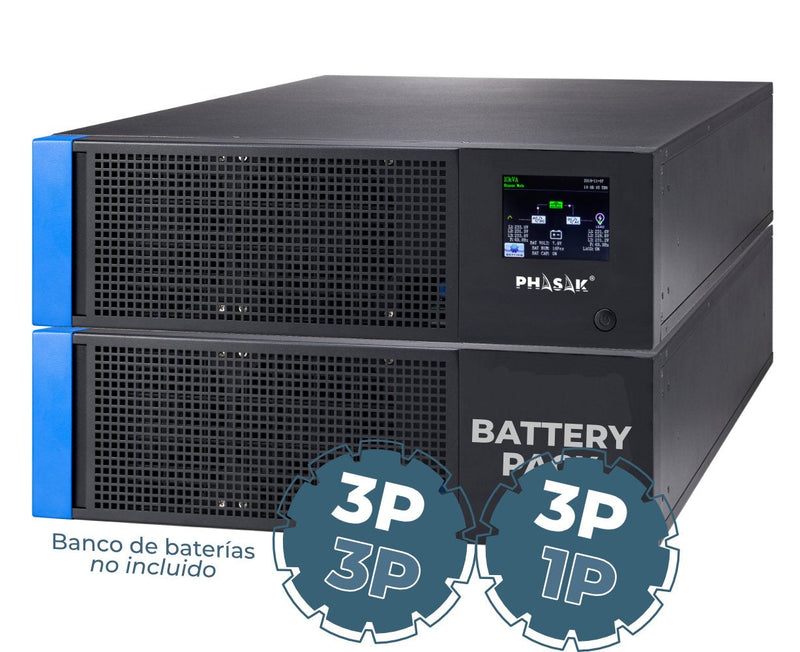 Phasak UPS 10000VA Rack Titan Online Double Conversion Ph 9380 10KVA