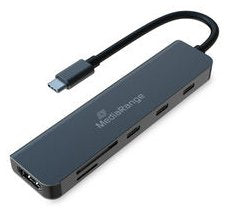 Mediarange MRCS519 Hub Interfaz USB Type-c 5000 Mbit/S Silver — image 1