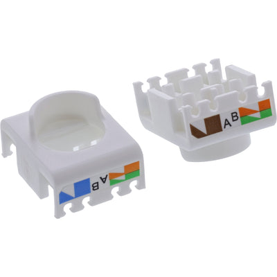 Inline 8 Pieces Pack Jack Keystone RJ45, Blindado, CAT.6A, Grey — image 1