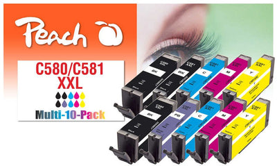 Peach Cartridge Canon 580XXL / 581XXL, Pea, MULTI10PACK, Fw Comp — image 1