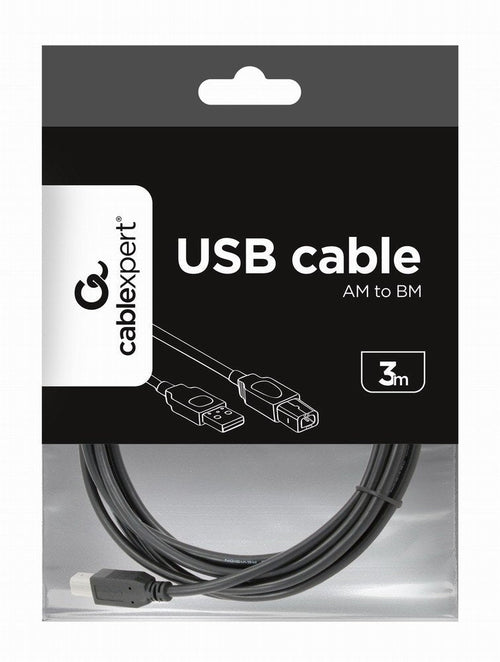 Gembird USB Cable a/B 3M Printer Black — image 1