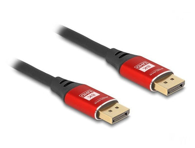 Delock 80604 Cable DisplayPort 8K 60 HZ 1M Red Metal — image 1