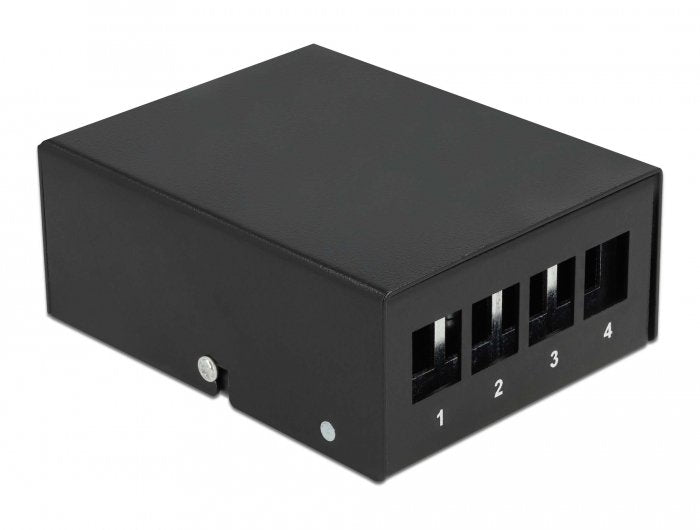 Delock Keystone Patchpanel 4 Ports Black