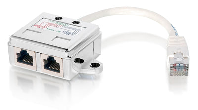Equip Adapter RJ45 CAT.5E 1 Male a 2 Hembras Metallic — image 1
