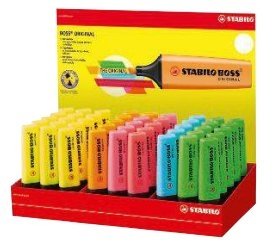 Stabilo Expositor 45 Marcadores Fluorescentes Boss Genuine 6 Colours Surtidos — image 1