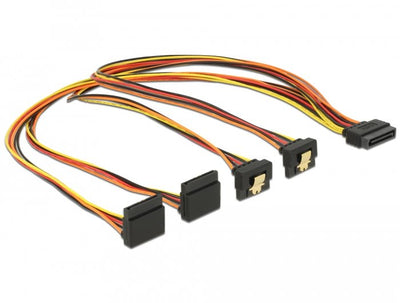 Delock Cable SATA 15 Pin Strom Male With Einrastfunktion SATA 15 Pin Strom — image 1