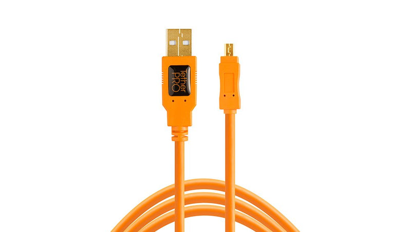Tether Tools CU8015-ORG USB Cable 4,6M USB 2.0 USB a Mini-usb B Orange