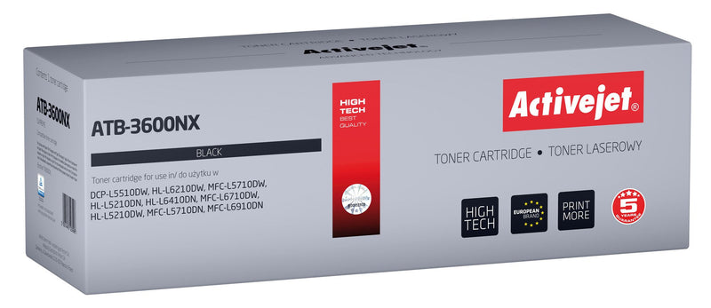 Activejet Toner ATB-3600NX Printers Brother Spare Part Brother TN3600XL Supreme 6000 Páginas Black