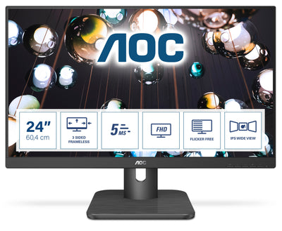AOC Monitor 2424E1Q IPS 16:9,5MS, VGA, DisplayPort, Hdmi, Sp — image 1