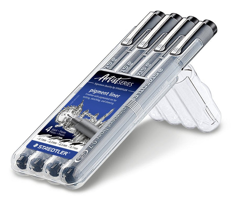 Staedtler Pigment Liner Black Box 4PCS