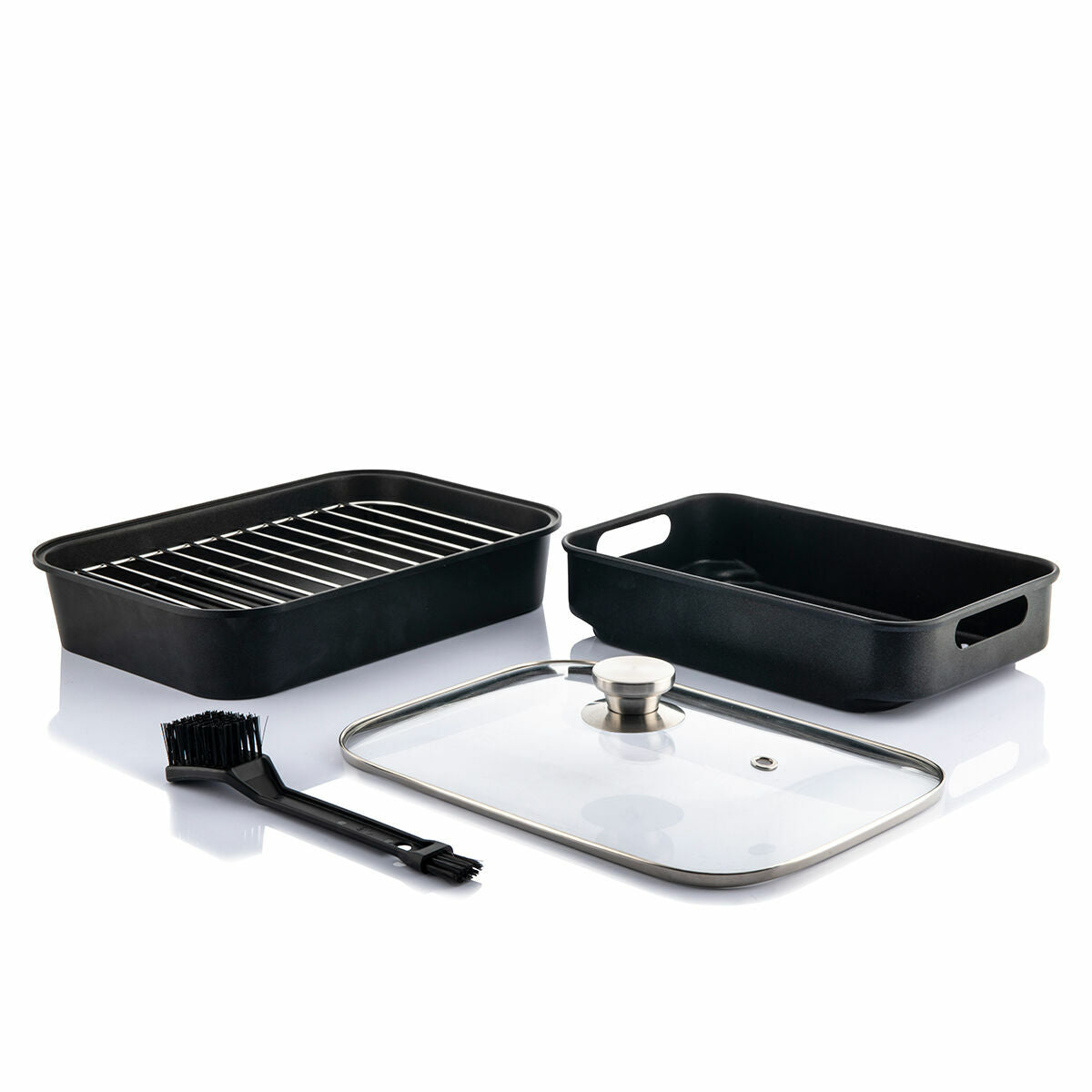 Innovagoods Air Fryer With Grill, Accessories And Recipe Book Innovagoods Fryinn 12-In-1 6000 Black Steel 3400 W 6 L
