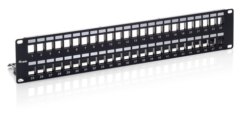 Equip Patchpanel 48x RJ45 CAT.6A 19 1HE Keymone Black — image 1