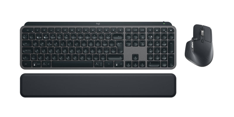 Logitech Keyboard Portuguese + Mouse Mx Keys S Combo RF Wireless + Bluetooth Graphite