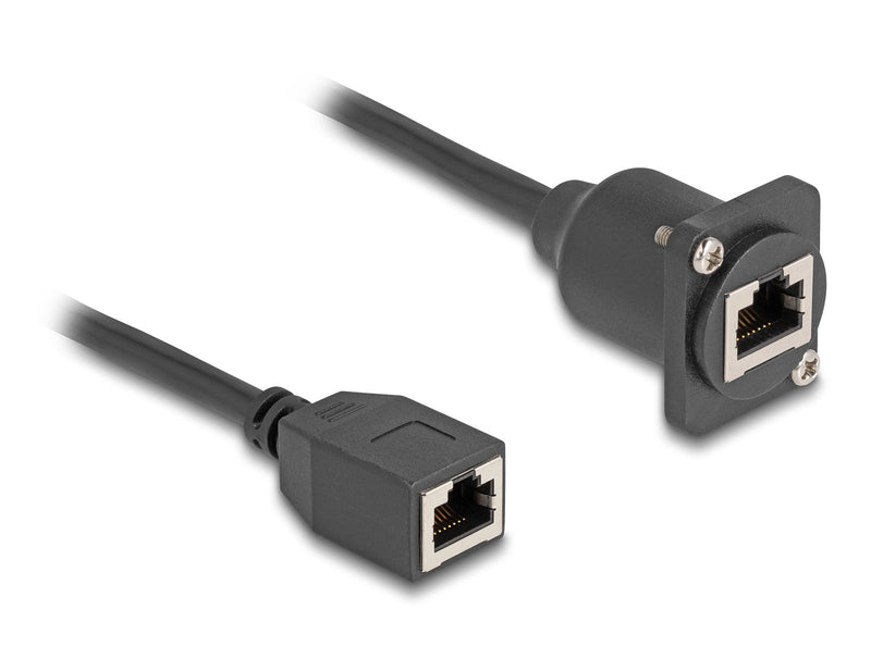 Delock D Type RJ45 Cable Connector Female a Female CAT.5E Black 20CM
