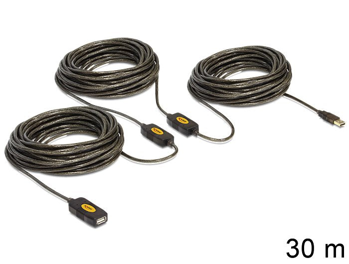 Delock USB Cable 2.0 Extension, Active 30M