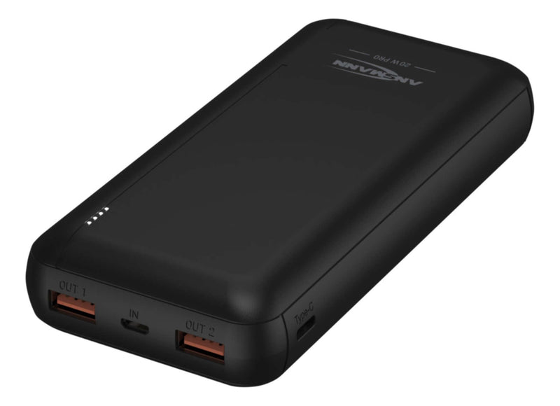 Ansmann Battery Powerbank 20000MAH 20W 2 USB-A Ports, USB-C Port