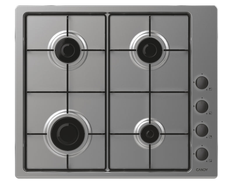 Candy Smart CHW6LBX/4U Steel Inoxidable Integrado 60CM Encimera Gas 4 Zona(s)