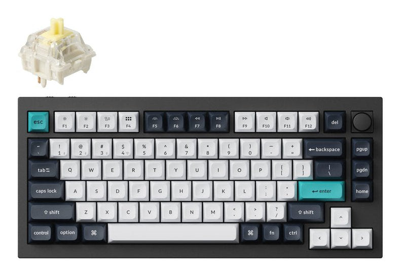 Keychron Keyboard Wrl Q1 Max. RGB/Carbon Black Q1M-M4