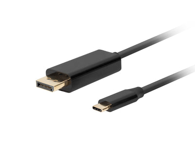 Lanberg USB Cable -c a DisplayPort Male/Male 3.0M 4K 60HZ Black — image 1