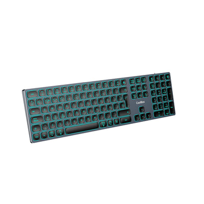 Coolbox Keyboard Wireless Retroiluminado Moonlight Key B431 USB-C + BT5.1 + RF2.4G Grey Oscuro Aluminium — image 1