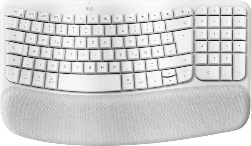 Logitech Keyboard German Wave Keys For Mac Home / Office Bluetooth Qwertz White
