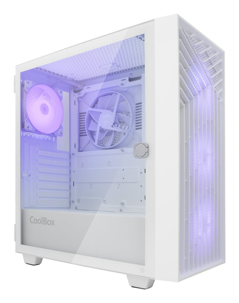 Coolbox PC Case Box ATX Gaming GA300 Grid Line White COO-CHA-GA300W-0