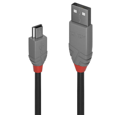 Lindy 36721 USB Cable 0,5M USB 2.0 USB a Mini-usb B Black GRISRS232 Cable 9P-SUBD M/F 20M — image 1