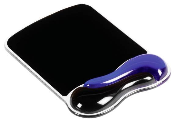 Kensington Duo Gel Mouse Pad Wrist Rest Black Blue