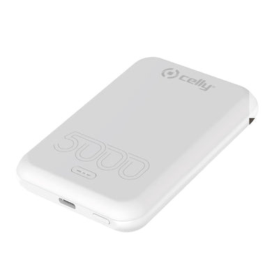 Celly Power Bank MAGPB5000EVOWH Battery External 5000MAH Charger Wireless White — image 1