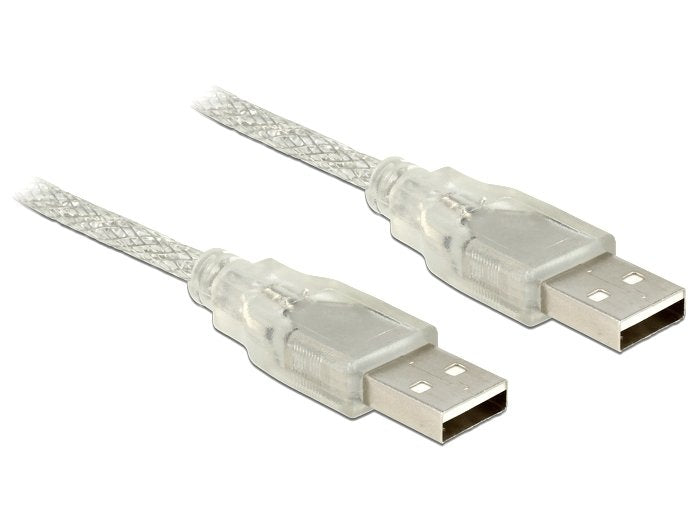 Delock USB Cable 2.0 Type a Connector Male USB 2.0 Type a Connector Male 1,5M Transparent