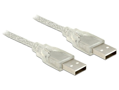 Delock 83891 USB Cable 2.0 Tipo-a Male USB 2.0 Tipo-a Male 5M Transparent — image 1