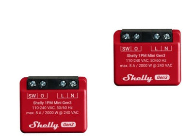 Shelly 1PM Mini GEN3 2-PACK WLAN Pm Switch — image 1