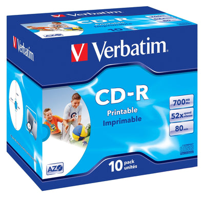 Verbatim Cd-rom Imprimibles Superazo Wide Print Surface Id 52X 700MB 10 Units — image 1